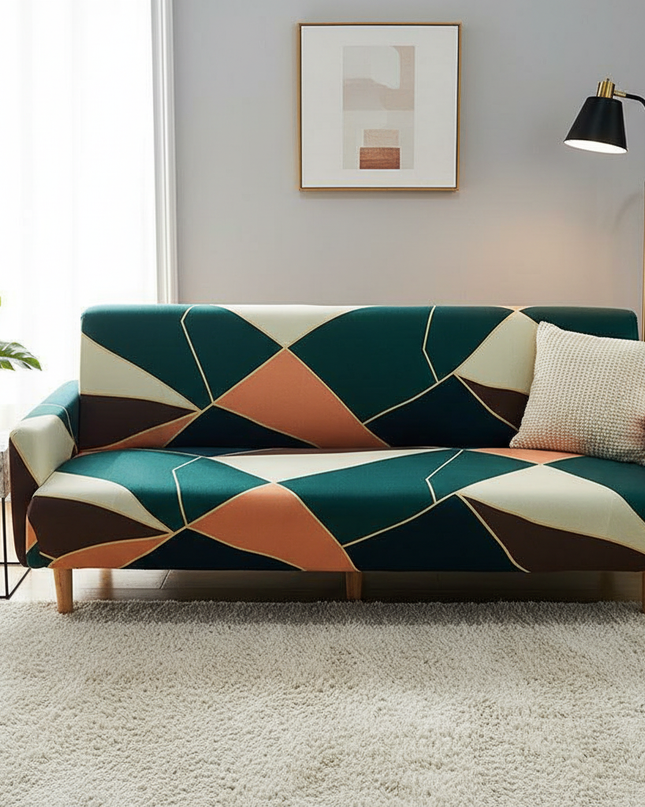 Housse de clic clac Géométrique Élastique Moderne – Protection canapé convertible – Photo Variation 4