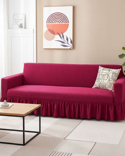 housse clic clac fushia – Protection canapé convertible – Photo Variation 4