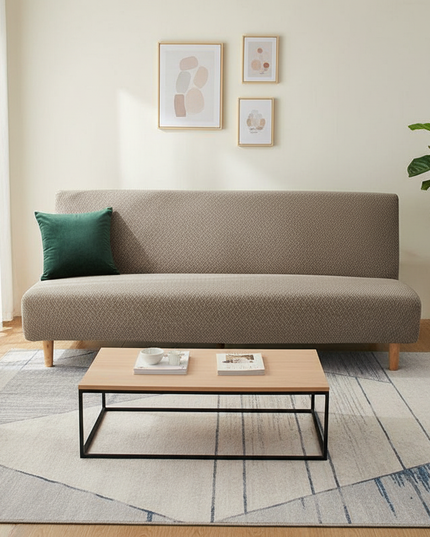 housse clic clac beige – Protection canapé convertible – Photo Variation 4