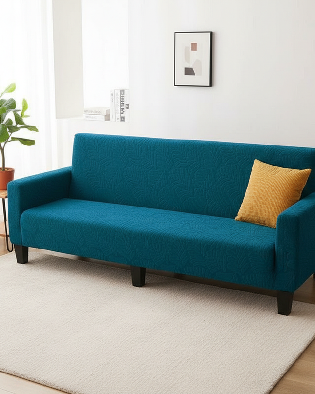 Housse de clic clac bleu canard motifs – Protection canapé convertible – Photo Variation 10