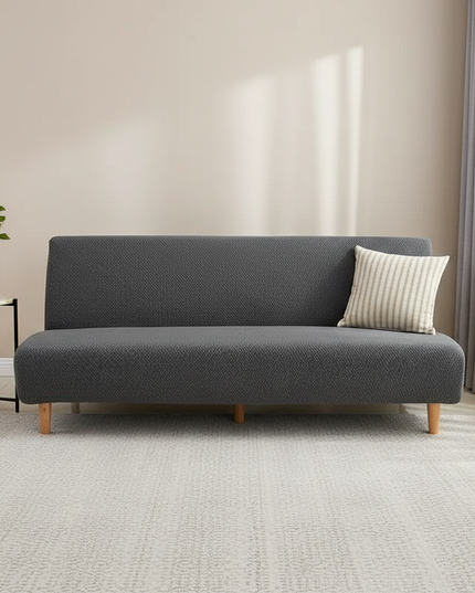 Housse de clic clac Jacquard Gris – Protection canapé convertible – Photo Variation 4