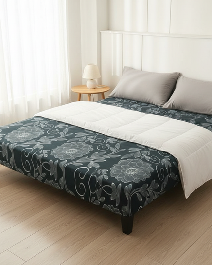 Housse de clic clac florale foncée – Protection canapé convertible – Photo Variation 3