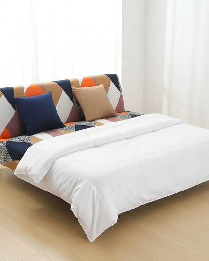 Housse de clic clac motifs géométriques multicolores – Protection canapé convertible – Photo Variation 3