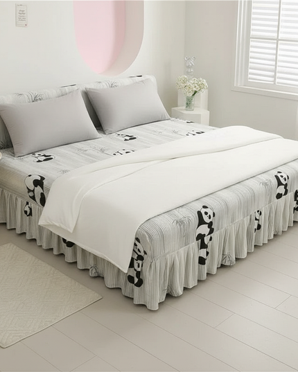 Housse de clic clac panda bambou jupe – Protection canapé convertible – Photo Variation 3