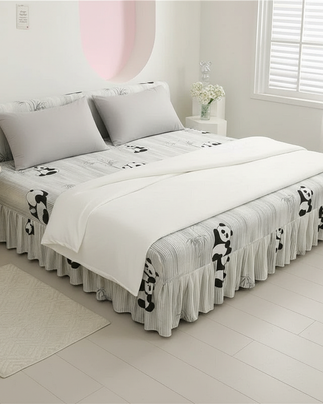 Housse de clic clac panda bambou jupe – Protection canapé convertible – Photo Variation 3