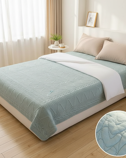 Housse de clic clac vert menthe matelassée – Protection canapé convertible – Photo Variation 3