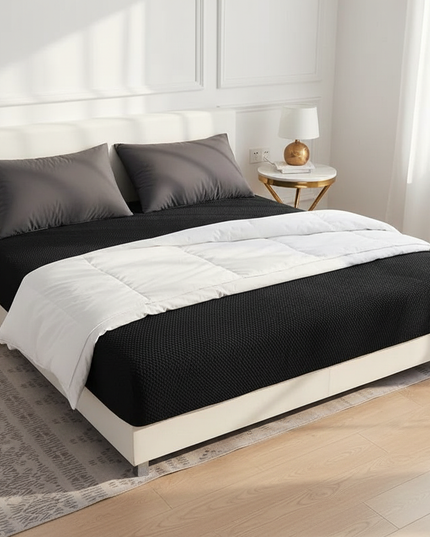 Housse de clic clac noire jacquard. – Protection canapé convertible – Photo Variation 3