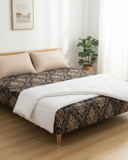 Housse de clic clac damassé noir doré – Protection canapé convertible – Photo Variation 3