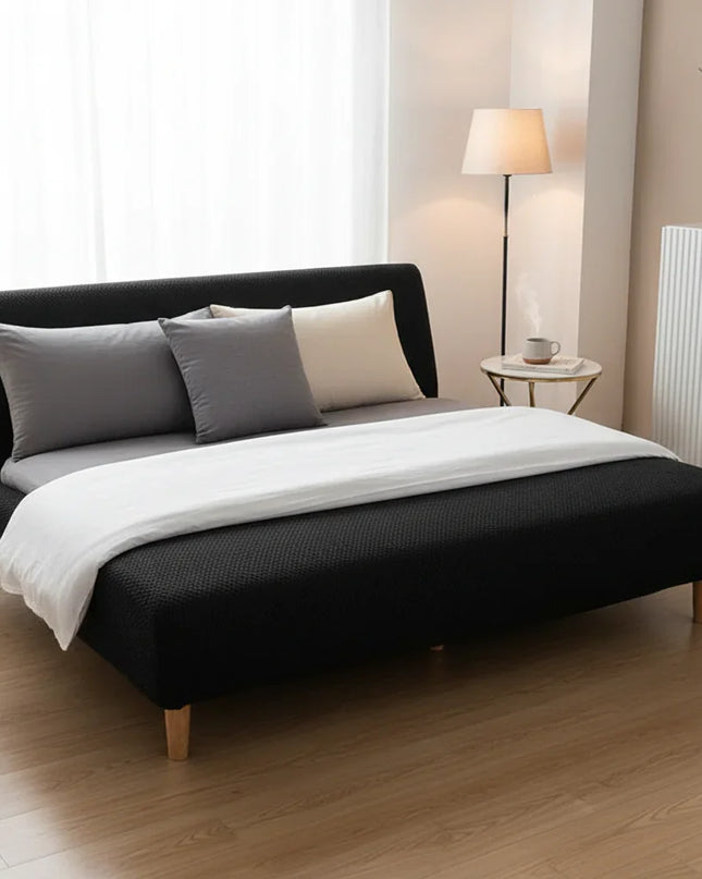 Housse de clic clac noire jacquard – Protection canapé convertible – Photo Variation 3