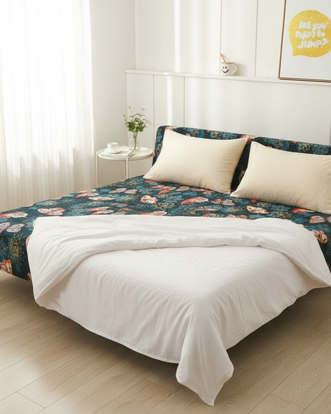 Housse de clic clac papillons colorés – Protection canapé convertible – Photo Variation 3