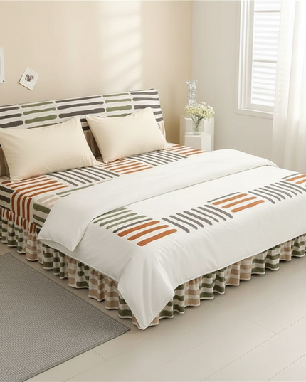 Housse de clic clac motifs abstraits automne jupe. – Protection canapé convertible – Photo Variation 3