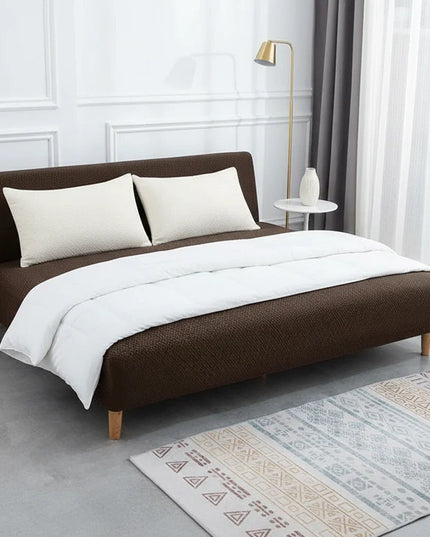 housse clic clac marron – Protection canapé convertible – Photo Variation 3