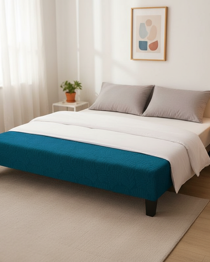 Housse de clic clac bleu canard motifs – Protection canapé convertible – Photo Variation 3