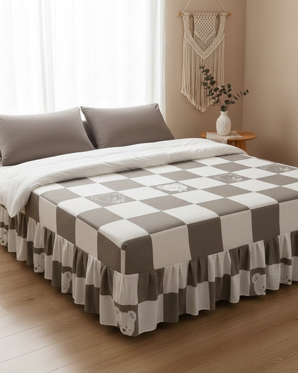 Housse de clic clac Carreaux Oursons – Protection canapé convertible – Photo Variation 3