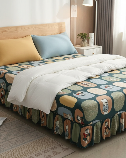 Housse de clic clac oursons vert canard – Protection canapé convertible – Photo Variation 3