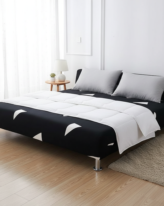 housse clic clac noir et blanc – Protection canapé convertible – Photo Variation 3