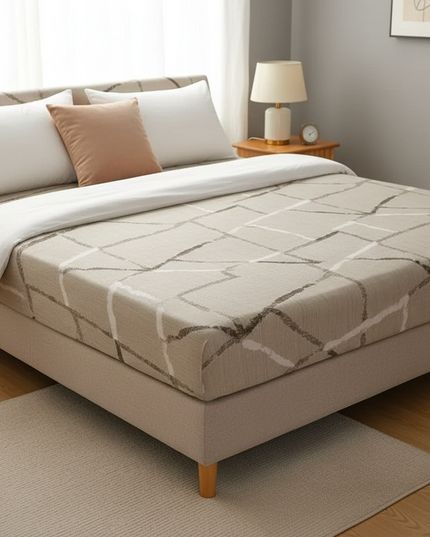 Housse de clic clac géométrique noir gris – Protection canapé convertible – Photo Variation 3