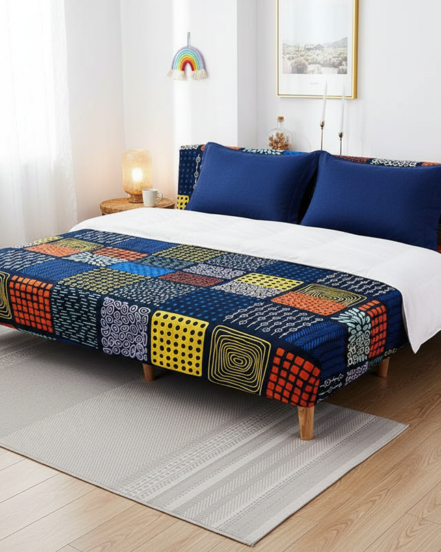 housse clic clac patchwork – Protection canapé convertible – Photo Variation 3