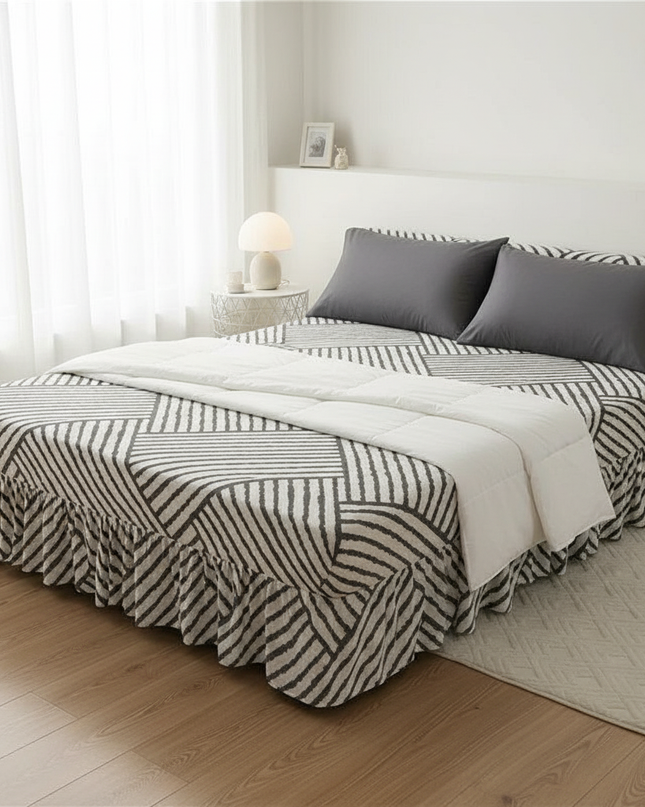 Housse de clic clac géométrique plissé lavable – Protection canapé convertible – Photo Variation 3