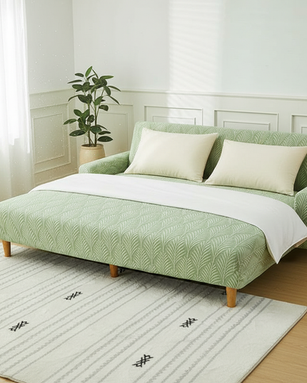 housse clic clac vert d'eau – Protection canapé convertible – Photo Variation 3