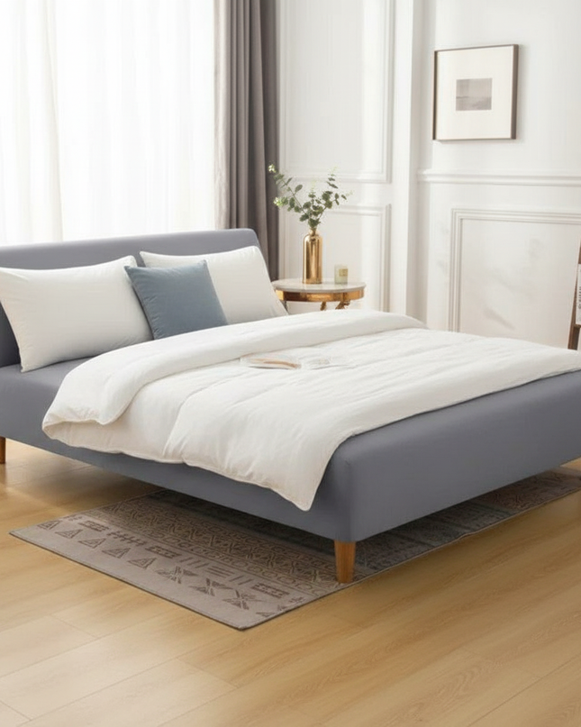 Housse de clic clac grise sans accoudoirs – Protection canapé convertible – Photo Variation 3