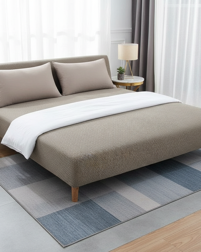 housse clic clac beige – Protection canapé convertible – Photo Variation 3