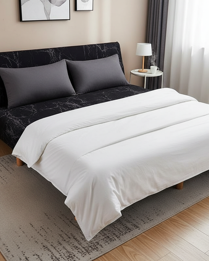 Housse de clic clac noire marbre – Protection canapé convertible – Photo Variation 3