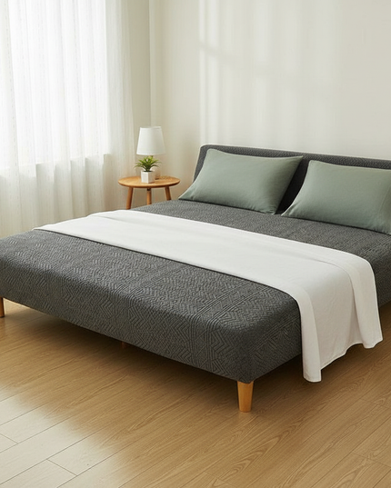 Housse de clic clac gris anthracite jacquard – Protection canapé convertible – Photo Variation 3