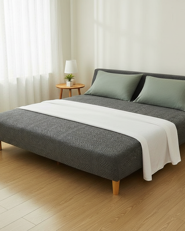 Housse de clic clac gris anthracite jacquard – Protection canapé convertible – Photo Variation 3