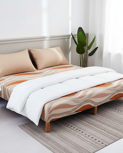 Housse de clic clac élastique motif vagues – Protection canapé convertible – Photo Variation 3