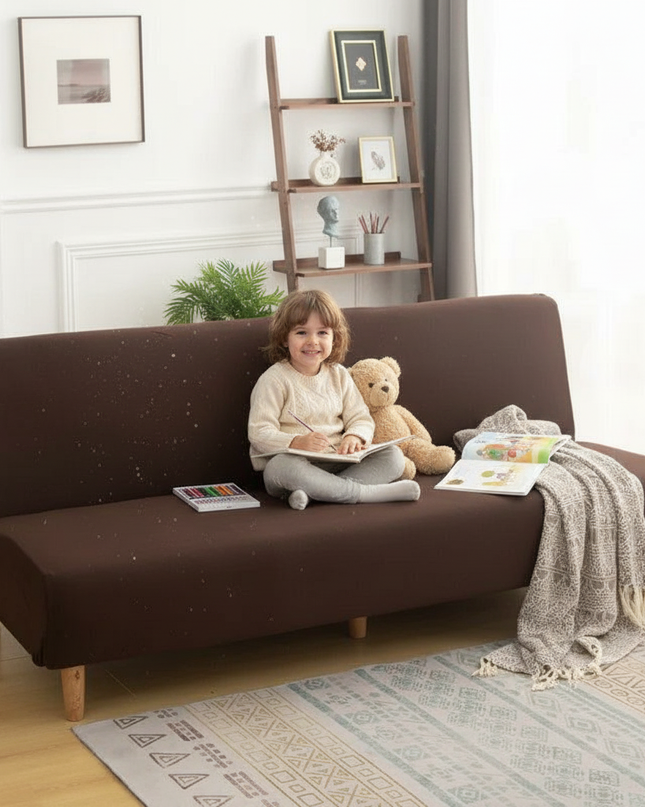 housse de clic clac chocolat – Protection canapé convertible – Photo Variation 2
