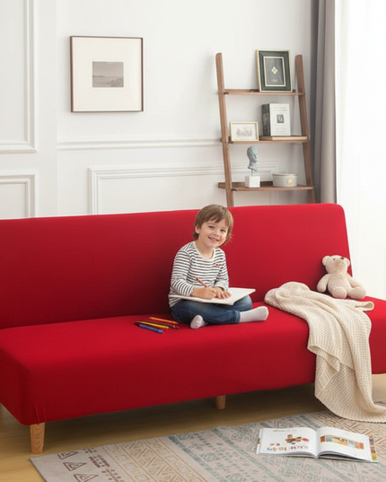 housse clic clac terracotta – Protection canapé convertible – Photo Variation 2