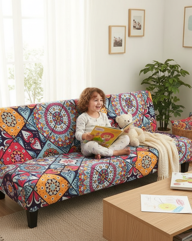 housse clic clac colorée – Protection canapé convertible – Photo Variation 2