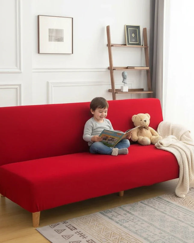 housse clic clac rouge – Protection canapé convertible – Photo Variation 2