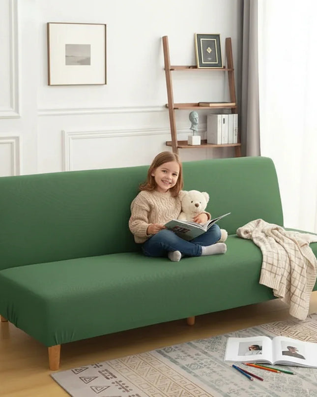 housse clic clac verte – Protection canapé convertible – Photo Variation 2