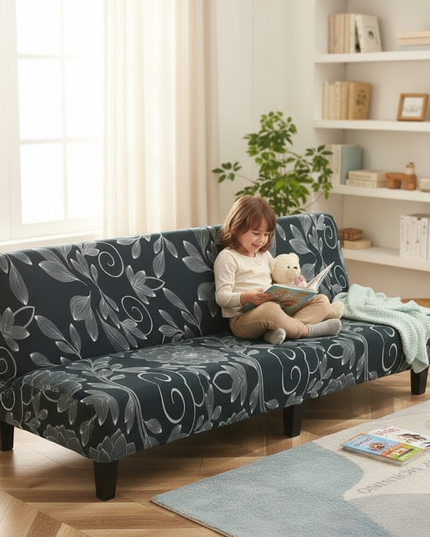 Housse de clic clac florale foncée – Protection canapé convertible – Photo Variation 2
