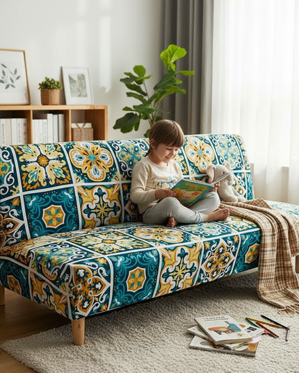 housse clic clac vintage – Protection canapé convertible – Photo Variation 2