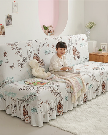 Housse de clic clac papillons floraux volants – Protection canapé convertible – Photo Variation 2