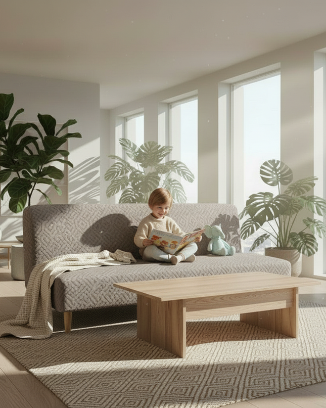 Housse de clic clac noire extensible protectrice. – Protection canapé convertible – Photo Variation 2