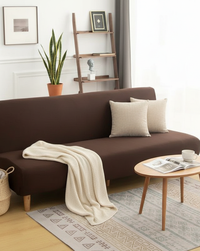 housse de clic clac chocolat – Protection canapé convertible – Photo Variation 1