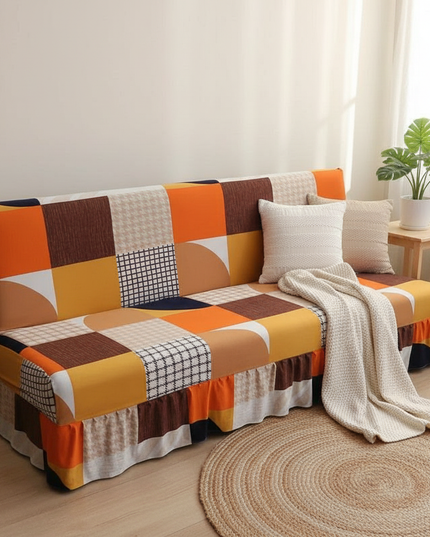 Housse de clic clac patchwork multicolore – Protection canapé convertible – Photo Variation 1