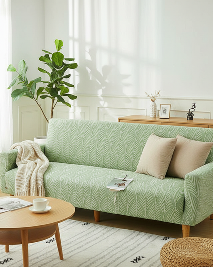 housse clic clac vert d'eau – Protection canapé convertible – Photo Variation 1