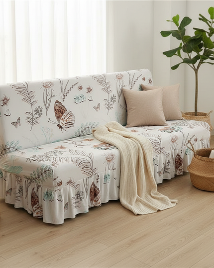 Housse de clic clac papillons floraux volants – Protection canapé convertible – Photo Variation 1