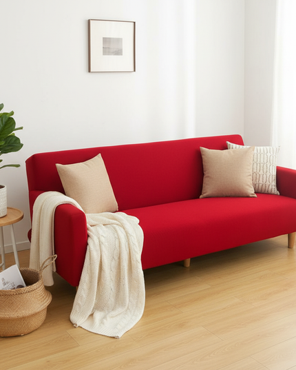 housse clic clac terracotta – Protection canapé convertible – Photo Variation 1