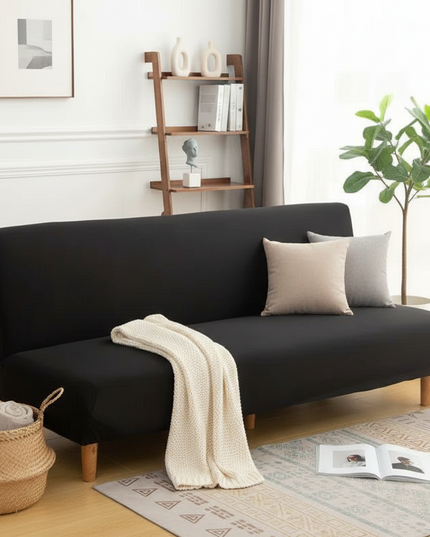 housse clic clac noire – Protection canapé convertible – Photo Variation 1