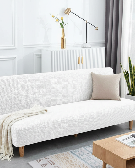 housse clic clac blanche – Protection canapé convertible – Photo Variation 1