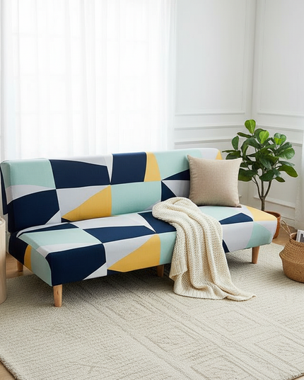 Housse de clic clac Géométrique Multicolore – Protection canapé convertible – Photo Variation 1