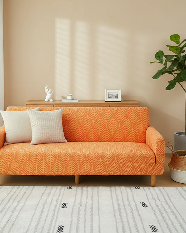 housse clic clac orange – Protection canapé convertible – Photo Variation 1