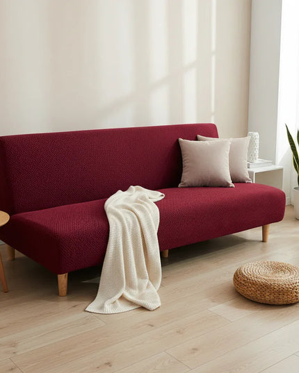 housse de clic clac bordeaux – Protection canapé convertible – Photo Variation 1