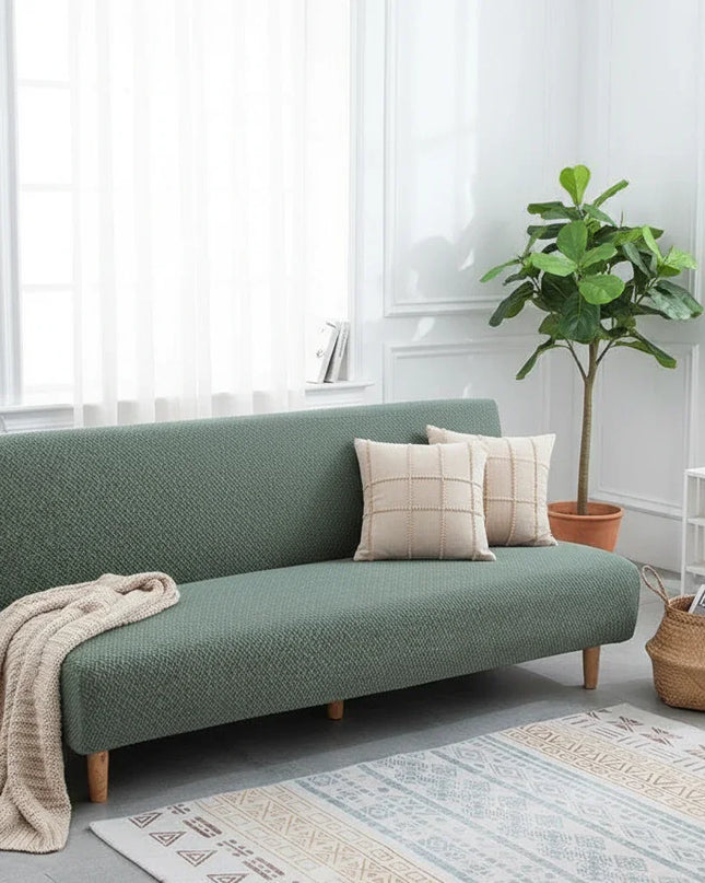 housse clic clac gris perle – Protection canapé convertible – Photo Variation 1